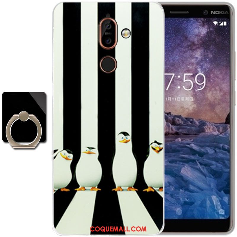 Étui Nokia 7 Plus Vert Tout Compris Incassable, Coque Nokia 7 Plus Téléphone Portable Silicone