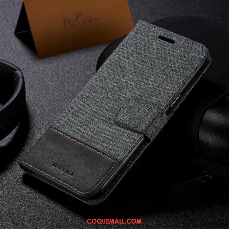 Étui Nokia 7 Plus Étui En Cuir Protection Noir, Coque Nokia 7 Plus Téléphone Portable Clamshell