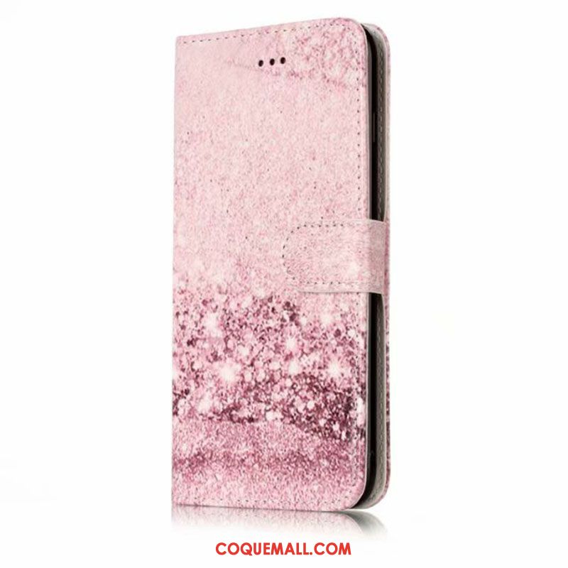 Étui Nokia 7 Rose Portefeuille Étui En Cuir, Coque Nokia 7 Peinture Protection