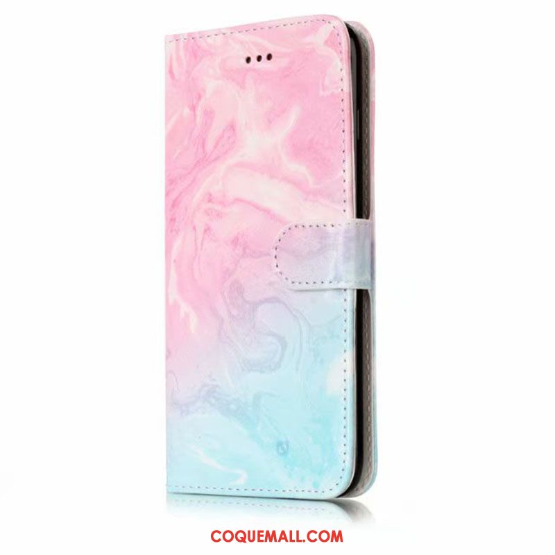 Étui Nokia 7 Rose Portefeuille Étui En Cuir, Coque Nokia 7 Peinture Protection