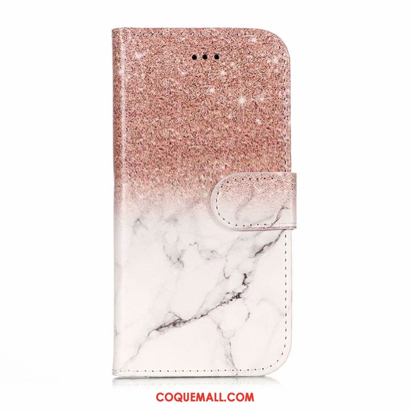 Étui Nokia 7 Rose Portefeuille Étui En Cuir, Coque Nokia 7 Peinture Protection