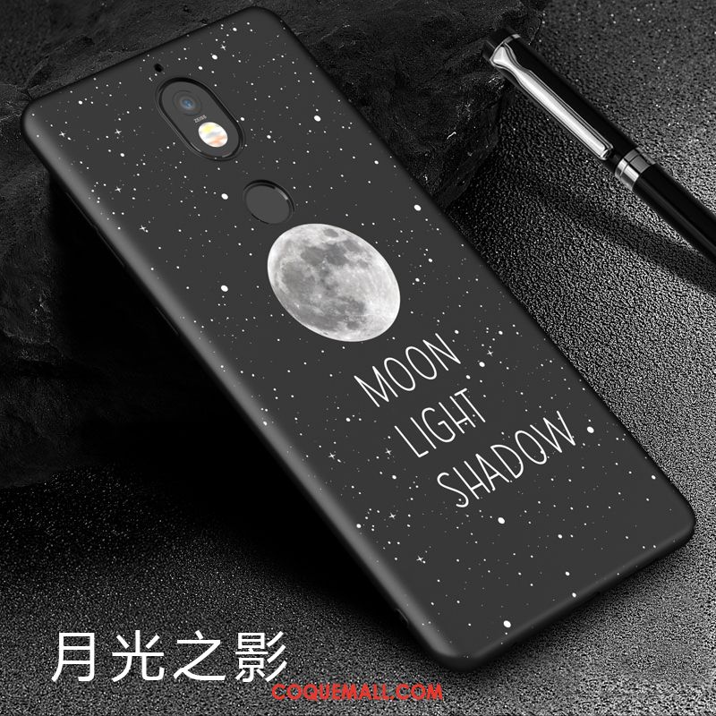 Étui Nokia 7 Silicone Délavé En Daim Protection, Coque Nokia 7 Incassable Noir