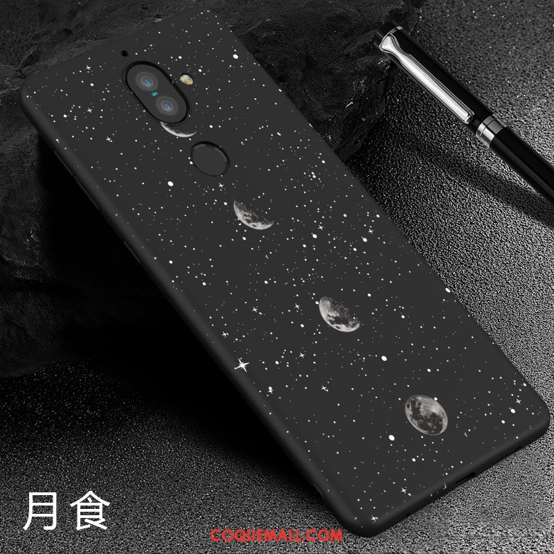 Étui Nokia 7 Silicone Délavé En Daim Protection, Coque Nokia 7 Incassable Noir