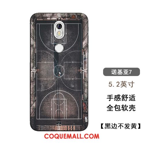 Étui Nokia 7 Silicone Personnalité Incassable, Coque Nokia 7 Gris Tout Compris