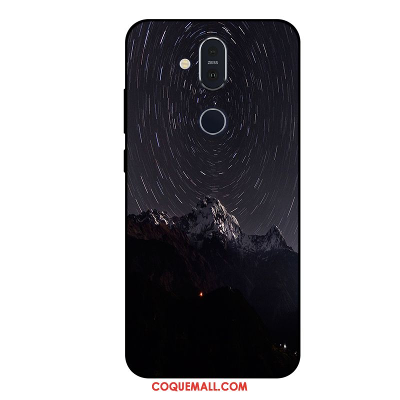 Étui Nokia 8.1 Incassable Ciel Étoilé Téléphone Portable, Coque Nokia 8.1 Protection Violet