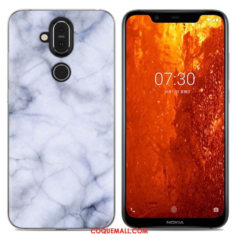 Étui Nokia 8.1 Incassable Dessin Animé Tout Compris, Coque Nokia 8.1 Téléphone Portable Violet