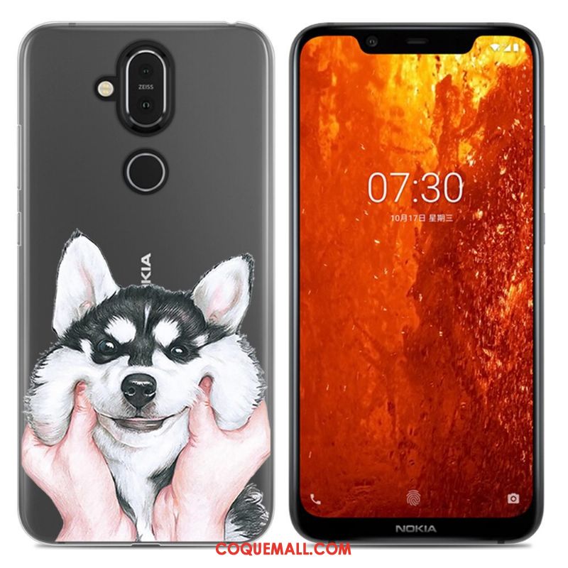 Étui Nokia 8.1 Incassable Dessin Animé Tout Compris, Coque Nokia 8.1 Téléphone Portable Violet