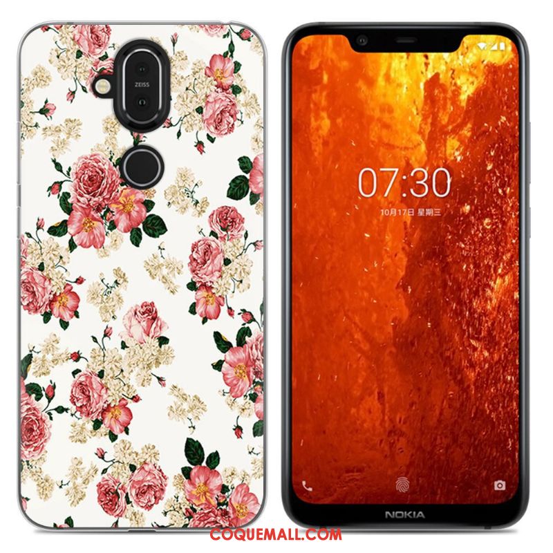 Étui Nokia 8.1 Incassable Dessin Animé Tout Compris, Coque Nokia 8.1 Téléphone Portable Violet