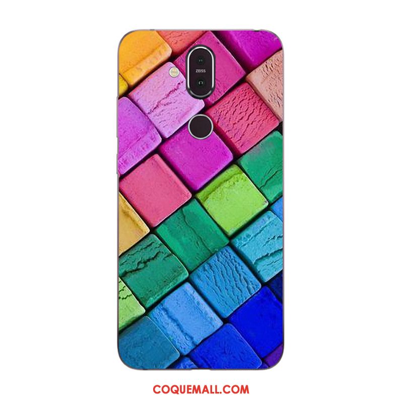 Étui Nokia 8.1 Multicolore Nouveau Incassable, Coque Nokia 8.1 Téléphone Portable Dessin Animé