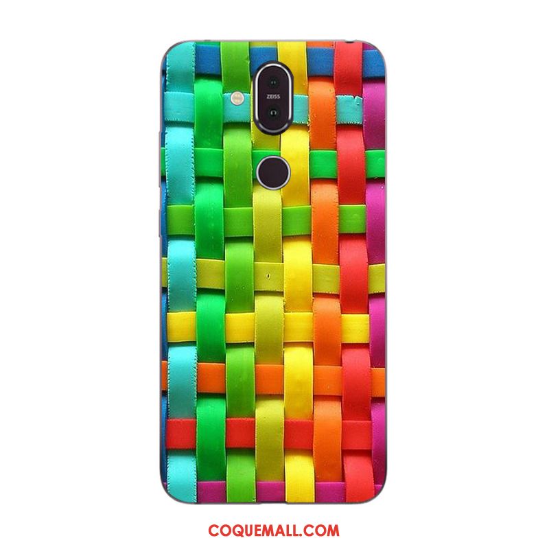 Étui Nokia 8.1 Multicolore Nouveau Incassable, Coque Nokia 8.1 Téléphone Portable Dessin Animé