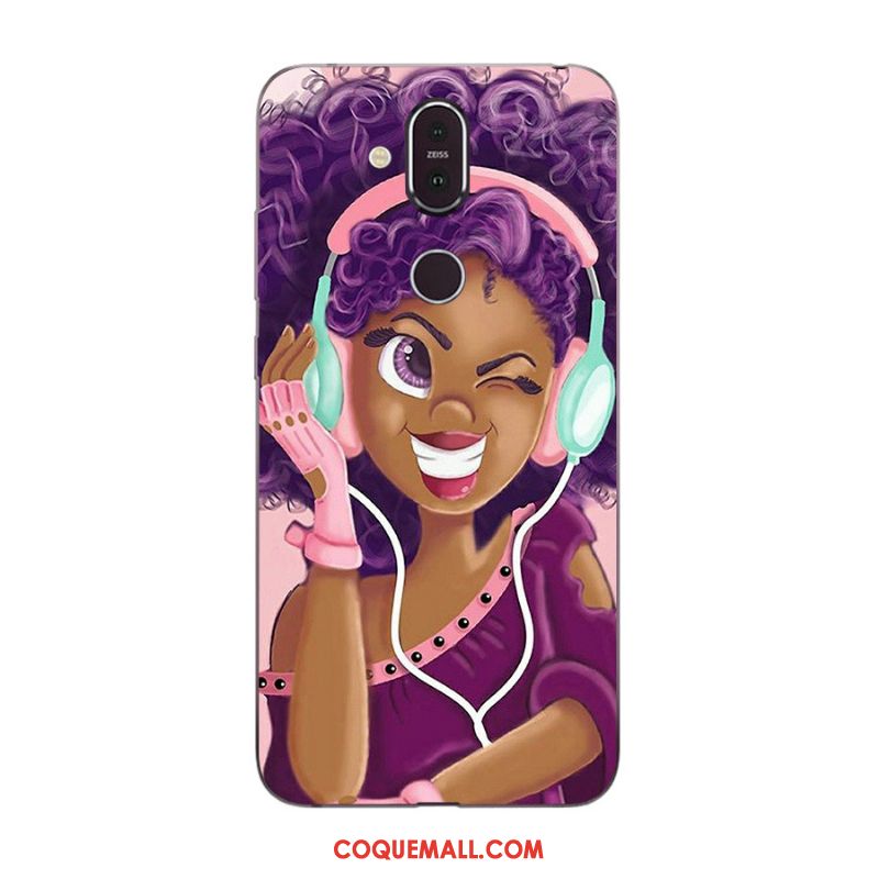 Étui Nokia 8.1 Multicolore Nouveau Incassable, Coque Nokia 8.1 Téléphone Portable Dessin Animé