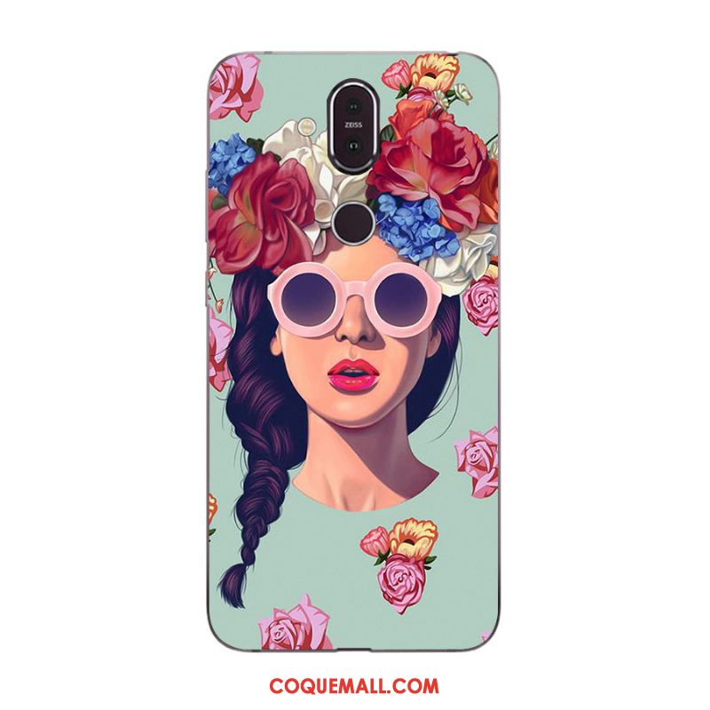 Étui Nokia 8.1 Multicolore Nouveau Incassable, Coque Nokia 8.1 Téléphone Portable Dessin Animé