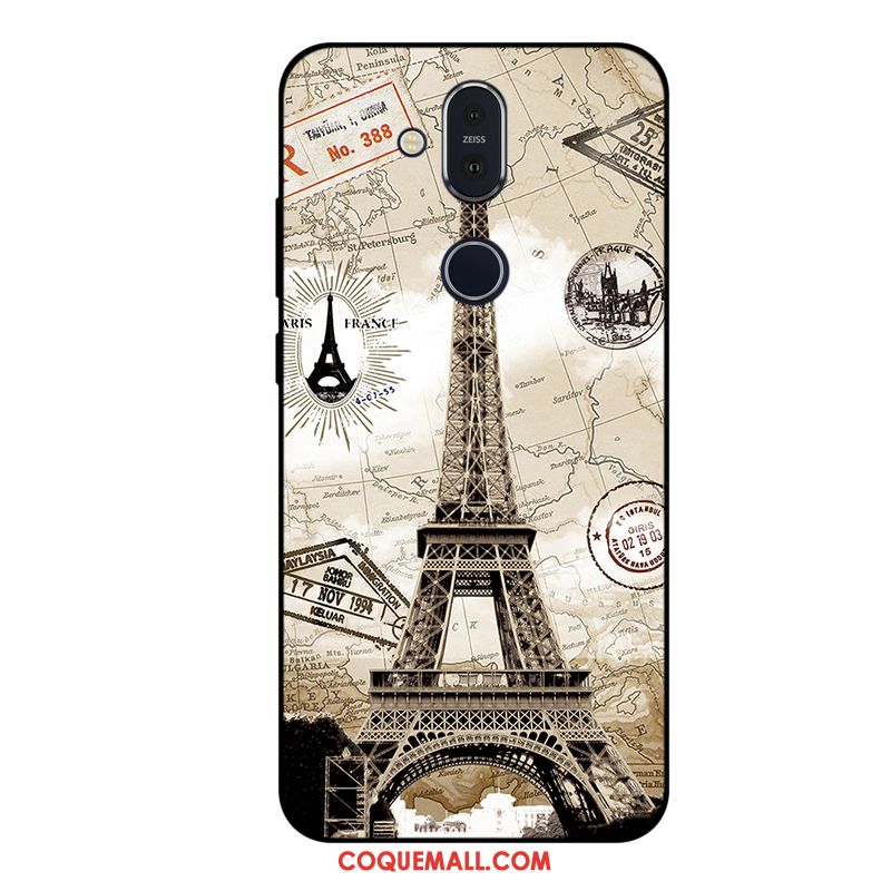 Étui Nokia 8.1 Silicone Incassable Fluide Doux, Coque Nokia 8.1 Personnalisé Dessin Animé