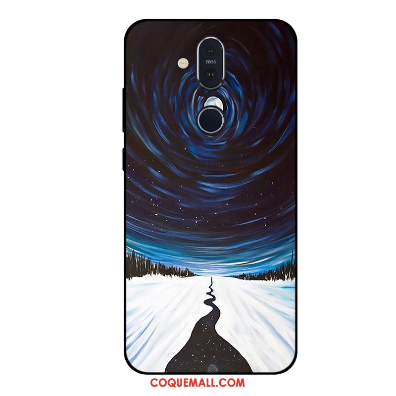 Étui Nokia 8.1 Silicone Incassable Fluide Doux, Coque Nokia 8.1 Personnalisé Dessin Animé