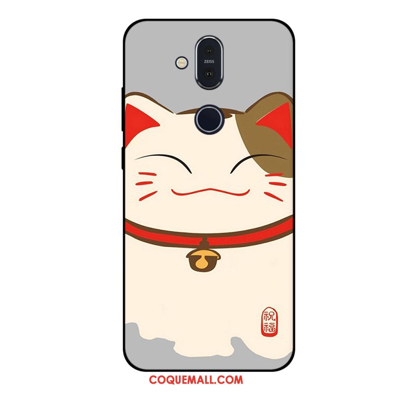 Étui Nokia 8.1 Silicone Incassable Fluide Doux, Coque Nokia 8.1 Personnalisé Dessin Animé