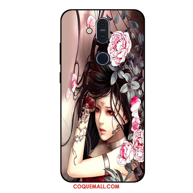 Étui Nokia 8.1 Silicone Incassable Fluide Doux, Coque Nokia 8.1 Personnalisé Dessin Animé