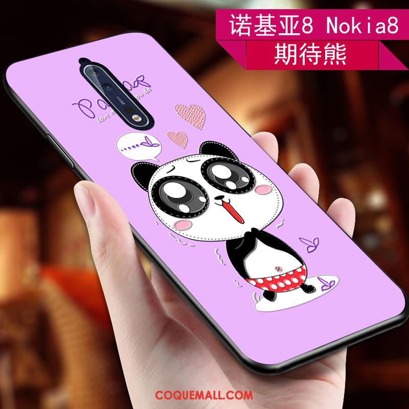 Étui Nokia 8 Incassable Silicone Protection, Coque Nokia 8 Rose Fluide Doux