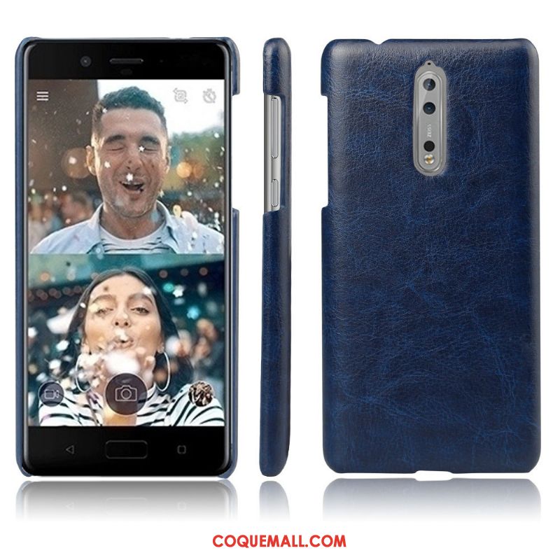 Étui Nokia 8 Incassable Téléphone Portable Étui En Cuir, Coque Nokia 8 Qualité Vintage Braun