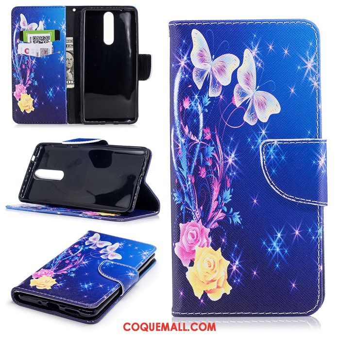 Étui Nokia 8 Protection Téléphone Portable Dessin Animé, Coque Nokia 8 Blanc Étui En Cuir