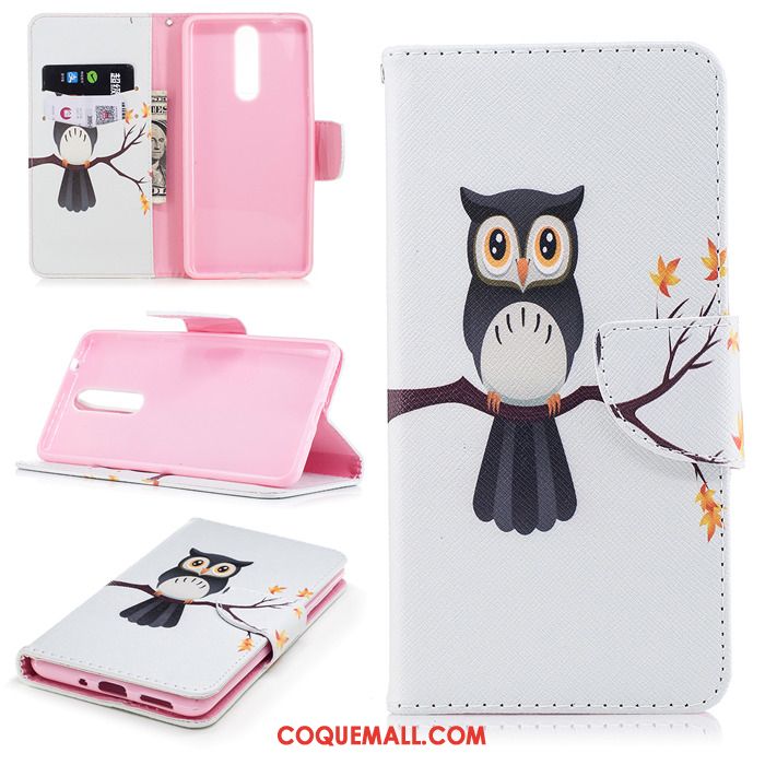 Étui Nokia 8 Protection Téléphone Portable Dessin Animé, Coque Nokia 8 Blanc Étui En Cuir