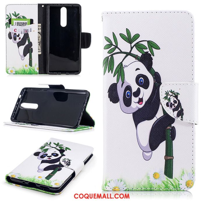 Étui Nokia 8 Protection Téléphone Portable Dessin Animé, Coque Nokia 8 Blanc Étui En Cuir