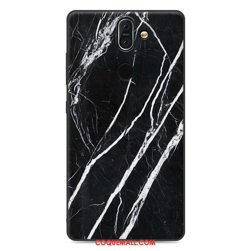 Étui Nokia 8 Sirocco Créatif Tout Compris Fluide Doux, Coque Nokia 8 Sirocco Noir Silicone