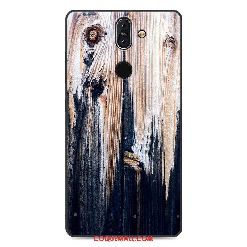 Étui Nokia 8 Sirocco Créatif Tout Compris Fluide Doux, Coque Nokia 8 Sirocco Noir Silicone