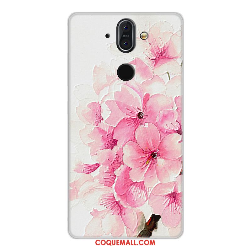 Étui Nokia 8 Sirocco Gaufrage Rouge Incassable, Coque Nokia 8 Sirocco Fluide Doux Haute