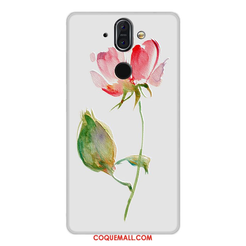 Étui Nokia 8 Sirocco Gaufrage Rouge Incassable, Coque Nokia 8 Sirocco Fluide Doux Haute