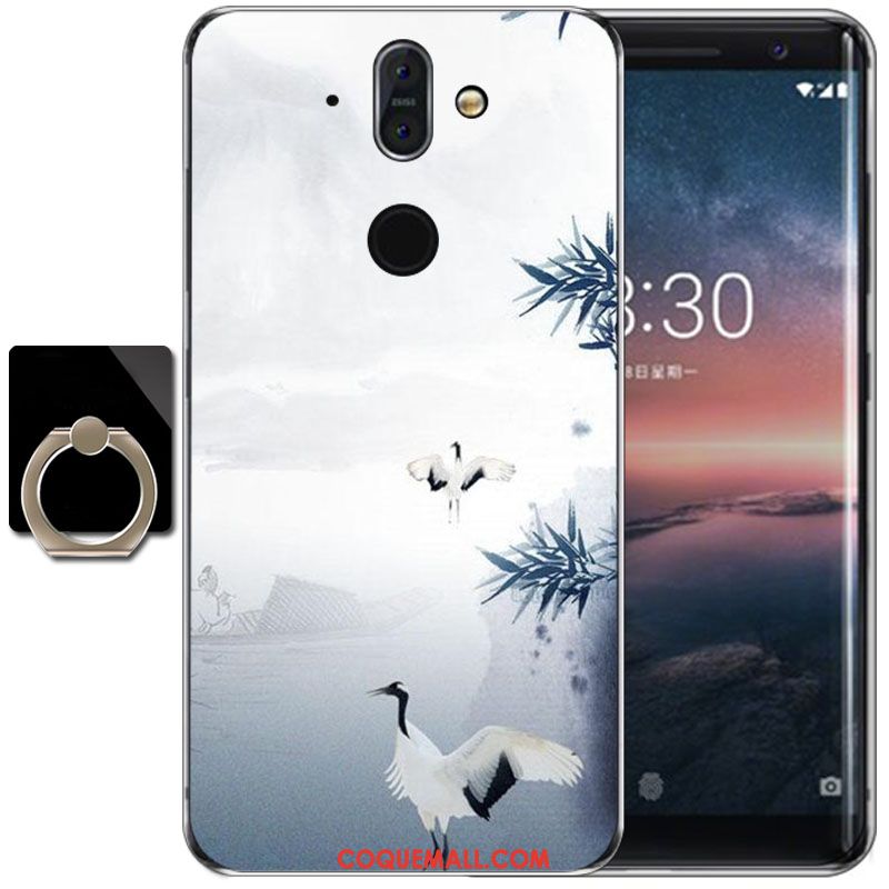 Étui Nokia 8 Sirocco Protection Haute Violet, Coque Nokia 8 Sirocco Fluide Doux Dessin Animé