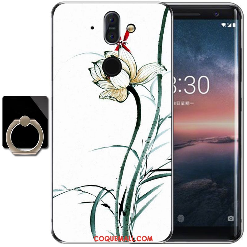 Étui Nokia 8 Sirocco Protection Haute Violet, Coque Nokia 8 Sirocco Fluide Doux Dessin Animé