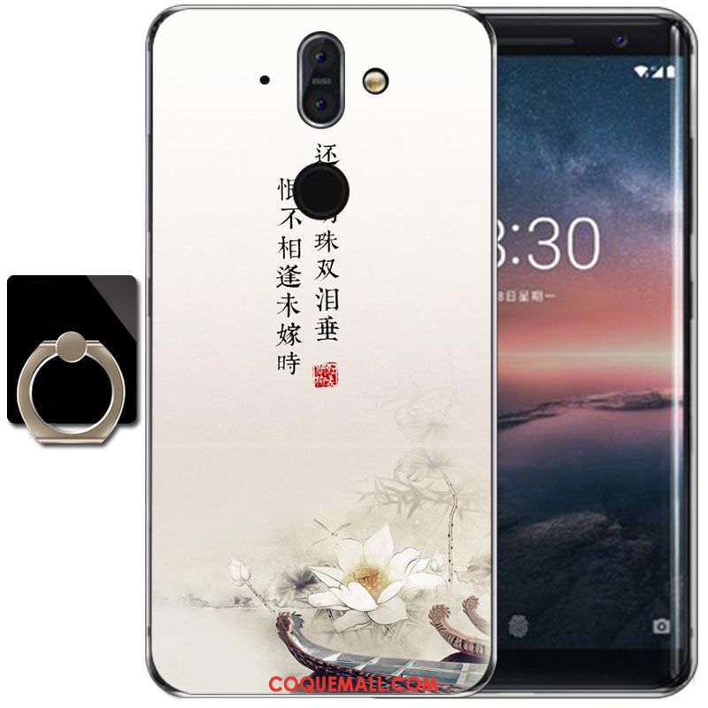 Étui Nokia 8 Sirocco Protection Haute Violet, Coque Nokia 8 Sirocco Fluide Doux Dessin Animé