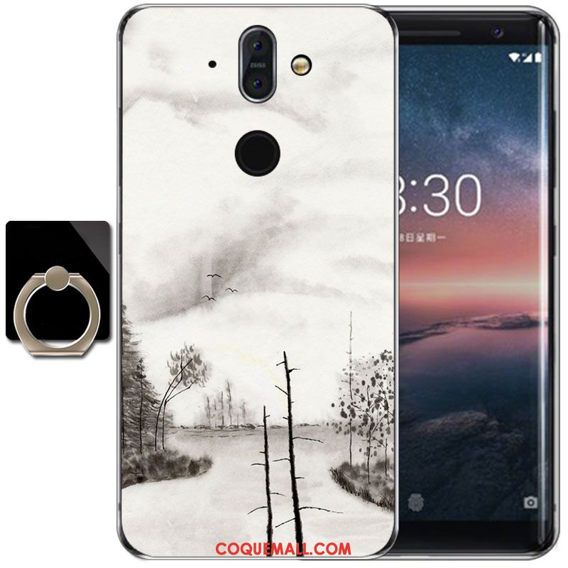 Étui Nokia 8 Sirocco Protection Haute Violet, Coque Nokia 8 Sirocco Fluide Doux Dessin Animé