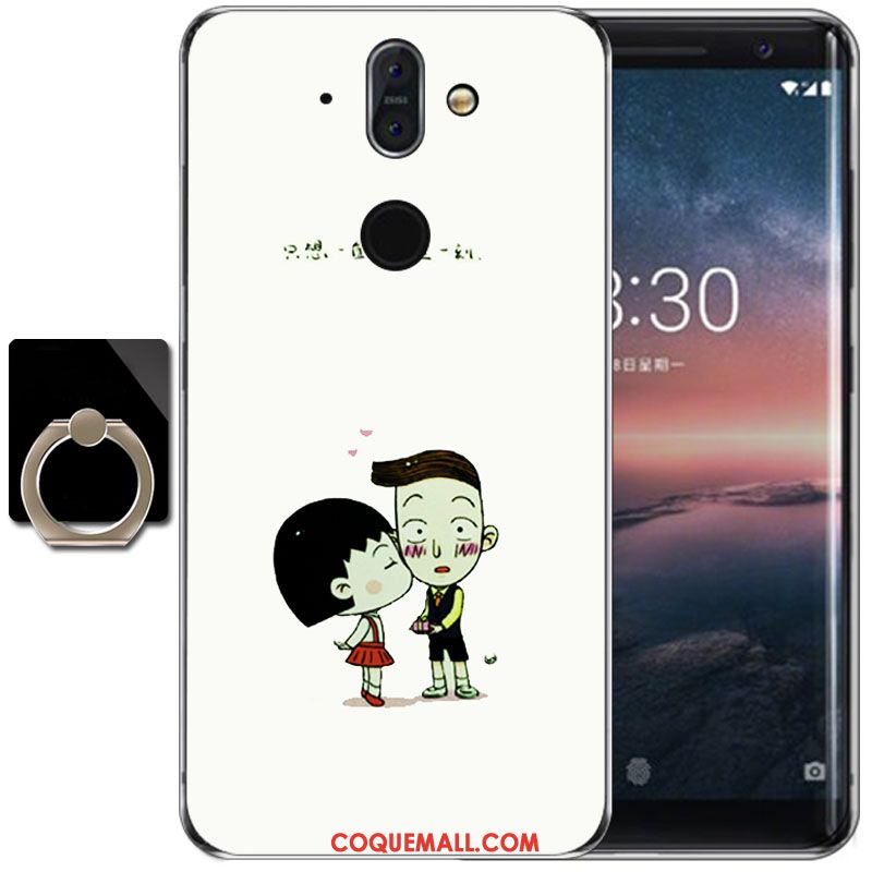 Étui Nokia 8 Sirocco Protection Haute Violet, Coque Nokia 8 Sirocco Fluide Doux Dessin Animé