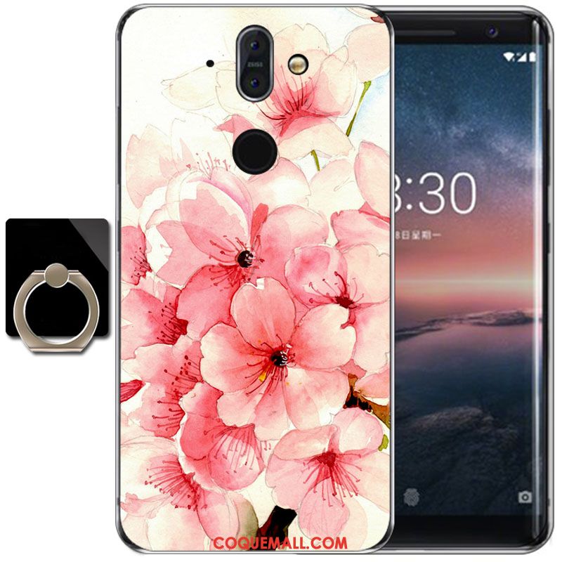 Étui Nokia 8 Sirocco Protection Haute Violet, Coque Nokia 8 Sirocco Fluide Doux Dessin Animé