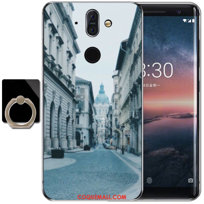 Étui Nokia 8 Sirocco Protection Haute Violet, Coque Nokia 8 Sirocco Fluide Doux Dessin Animé