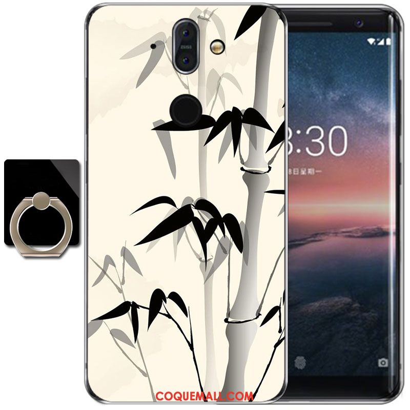 Étui Nokia 8 Sirocco Protection Haute Violet, Coque Nokia 8 Sirocco Fluide Doux Dessin Animé