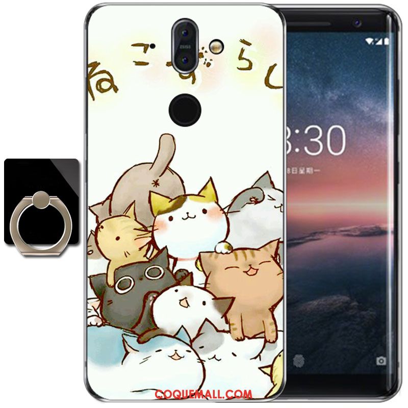 Étui Nokia 8 Sirocco Protection Haute Violet, Coque Nokia 8 Sirocco Fluide Doux Dessin Animé