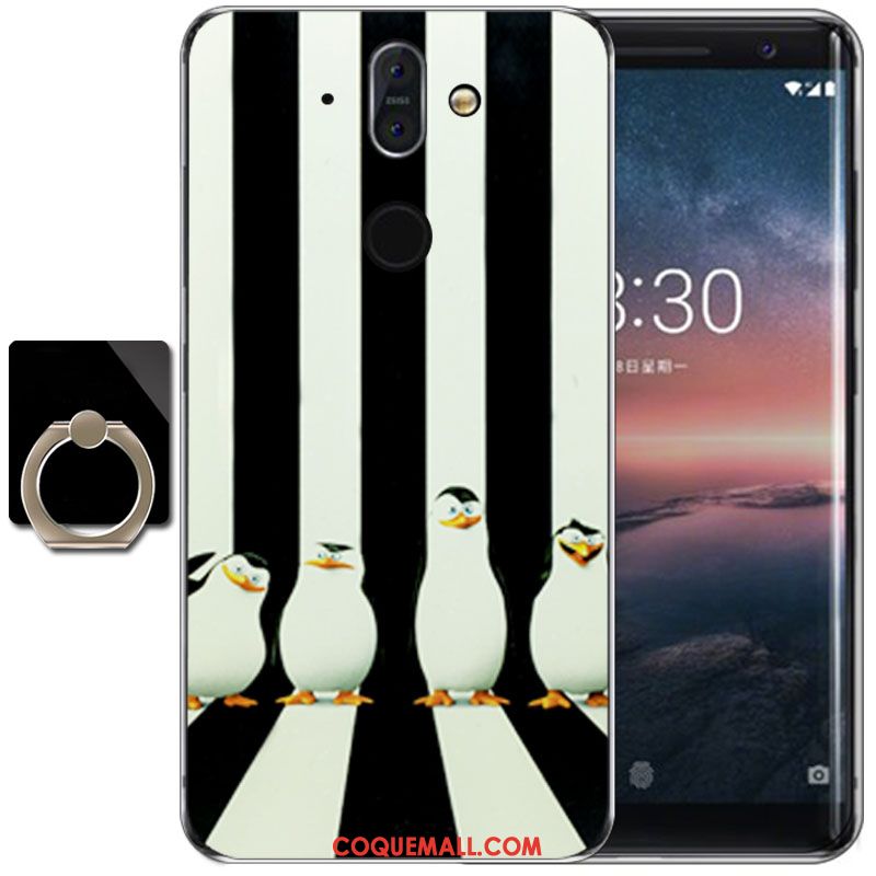 Étui Nokia 8 Sirocco Protection Haute Violet, Coque Nokia 8 Sirocco Fluide Doux Dessin Animé