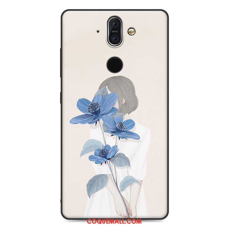 Étui Nokia 8 Sirocco Silicone Bleu Téléphone Portable, Coque Nokia 8 Sirocco Tout Compris Tendance