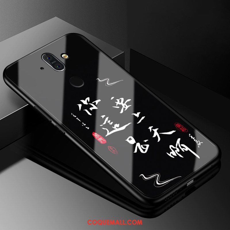 Étui Nokia 8 Sirocco Silicone Créatif Simple, Coque Nokia 8 Sirocco Incassable Noir