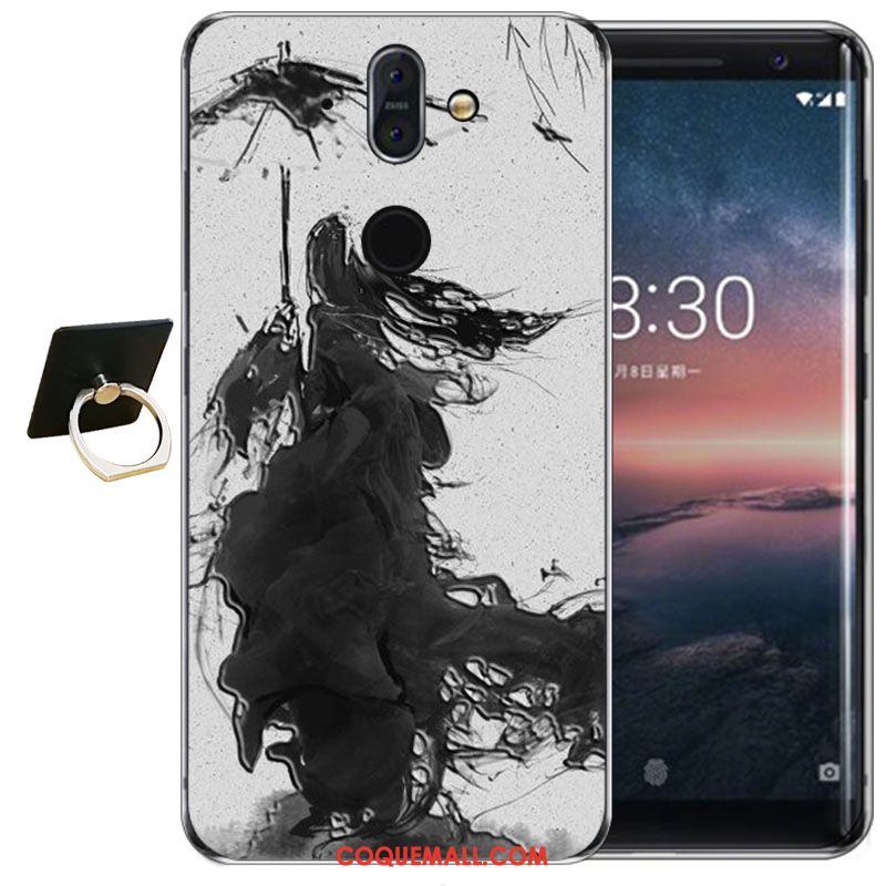 Étui Nokia 8 Sirocco Transparent Tout Compris Protection, Coque Nokia 8 Sirocco Haute Bleu