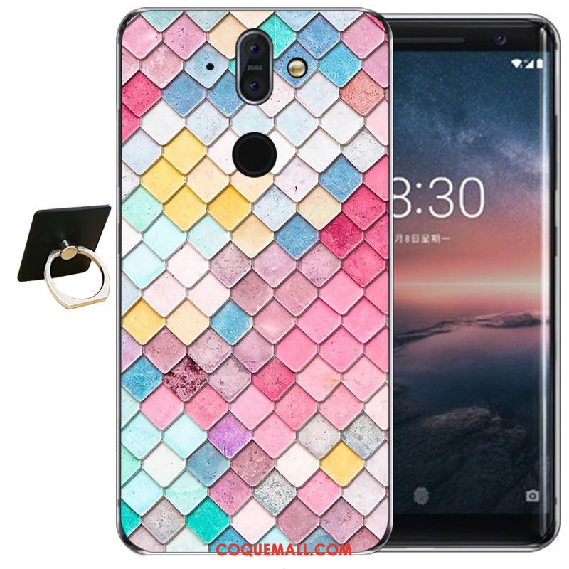 Étui Nokia 8 Sirocco Transparent Tout Compris Protection, Coque Nokia 8 Sirocco Haute Bleu