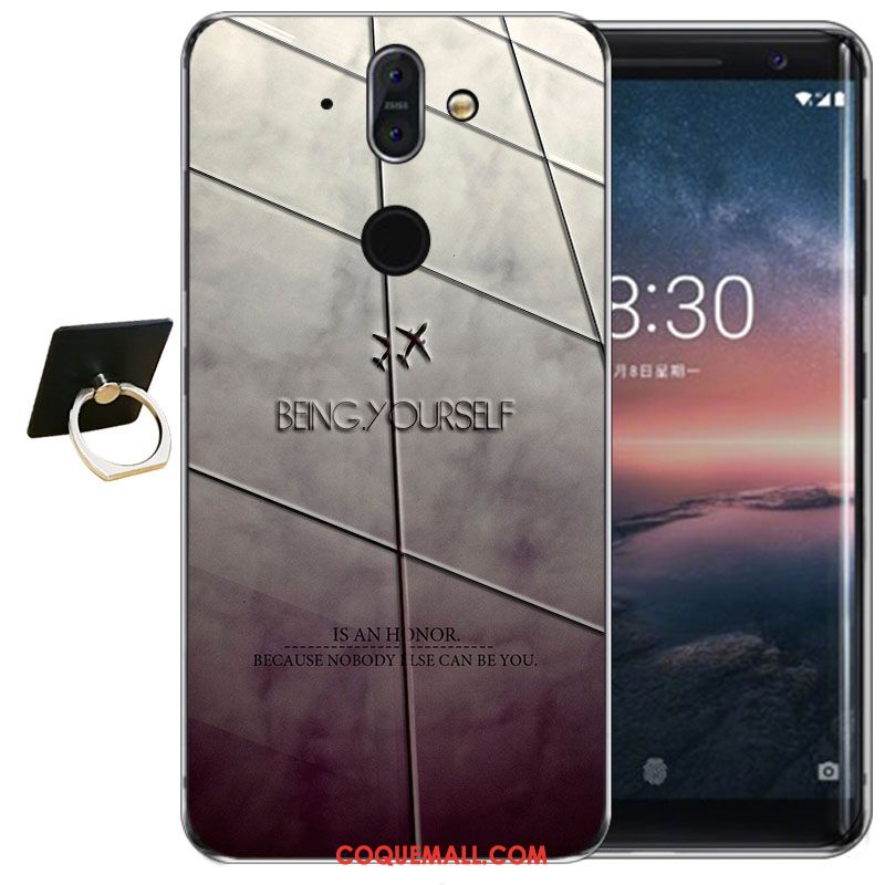 Étui Nokia 8 Sirocco Transparent Tout Compris Protection, Coque Nokia 8 Sirocco Haute Bleu