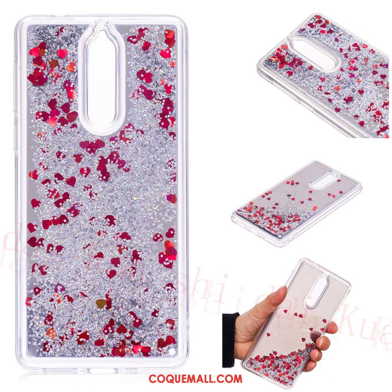 Étui Nokia 8 Tendance Silicone Téléphone Portable, Coque Nokia 8 Quicksand Rose