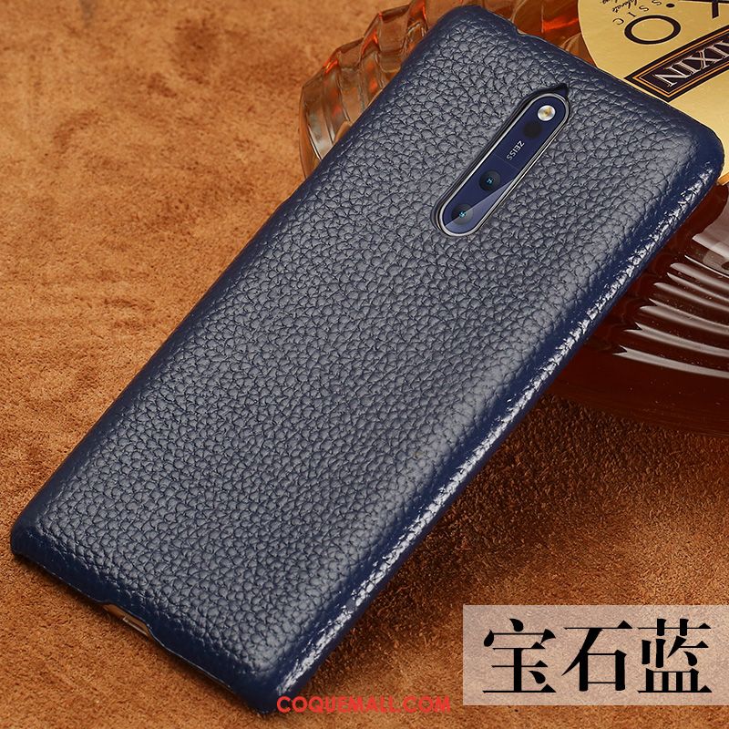 Étui Nokia 8 Tendance Étui En Cuir Incassable, Coque Nokia 8 Border Nouveau