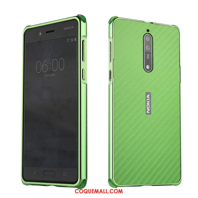 Étui Nokia 8 Tout Compris Modèle Fleurie Fibre, Coque Nokia 8 Difficile Téléphone Portable