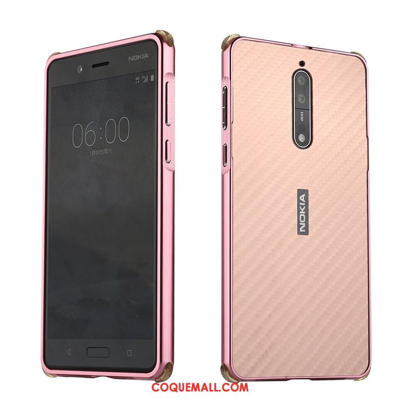 Étui Nokia 8 Tout Compris Modèle Fleurie Fibre, Coque Nokia 8 Difficile Téléphone Portable