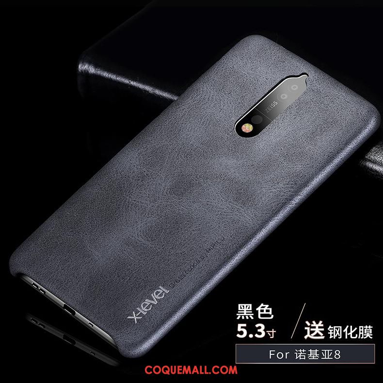 Étui Nokia 8 Étui En Cuir Cuir Business, Coque Nokia 8 Incassable Modèle Fleurie Braun