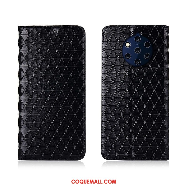 Étui Nokia 9 Pureview Fluide Doux Plaid En Cuir, Coque Nokia 9 Pureview Incassable Silicone Braun